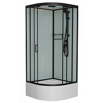 Душевая кабина Frank F409/2 М Black 90x90 стекло матовое, черный Душевая кабина Frank F409/2 М Black 90x90 стекло матовое, черный