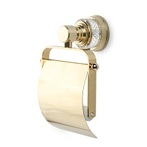 Держатель туалетной бумаги Boheme Aura 10241-G с крышкой, золото