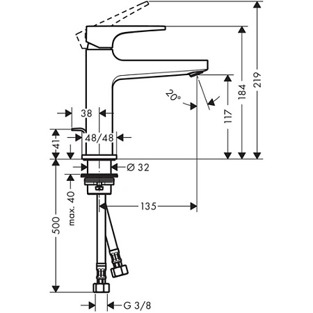 Смеситель Hansgrohe Metropol 74506000 для раковины, хром