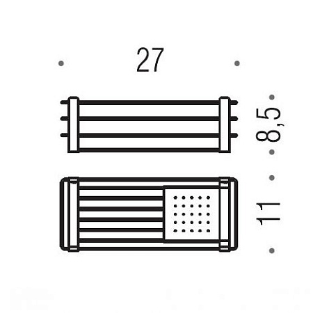 Полка металлическая Colombo Angolari B9632.CR хром