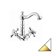 Смеситель Emmevi Deco Old 12615BO для раковины, белый/золото