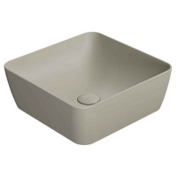 Раковина GSI Sand 903808 38х38 накладная, creta matte