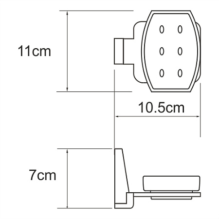 Мыльница WasserKRAFT Lopau K-6029 хром
