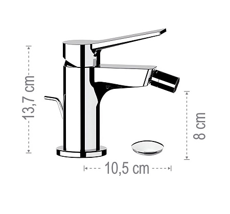 Смеситель Remer Slash SL20BG для биде, золото брашированное