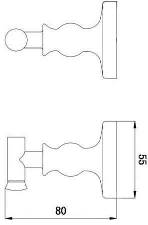 Крючок одинарный RUSH Crete CR35210 светлая бронза