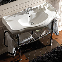 Консоль с раковиной Kerasan Retro 730090 хром