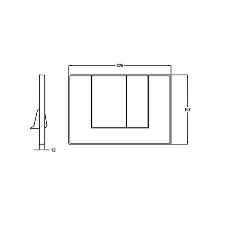 Система инсталляции для унитазов Kludi RAK80000 с кнопкой смыва, хром