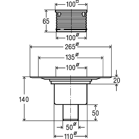 Душевой трап Viega Advantix 556914 с решеткой