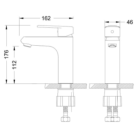 Смеситель Lemark Point LM0306C для раковины, хром