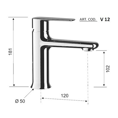 Смеситель Remer Vanity V12 для раковины, хром