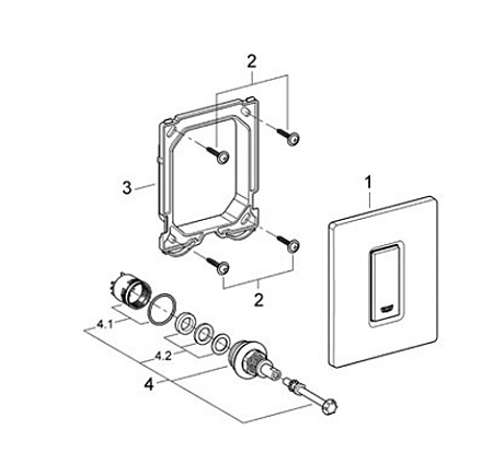 Кнопка смыва Grohe Skate Cosmopolitan 38732000 хром