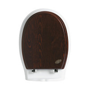 Крышка-сиденье для унитаза Simas Arcade AR 008 с системой микролифт, орех/хром