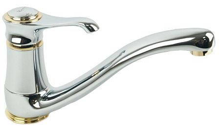 Смеситель Emmevi Tiffany 6095CO для кухонной мойки, хром/золото