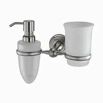 Держатель дозатора и стакана WasserKRAFT Ammer K-7089 матовый хром