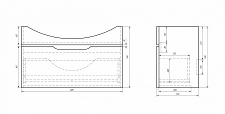 Тумба под раковину Dreja Laguna 85 белая