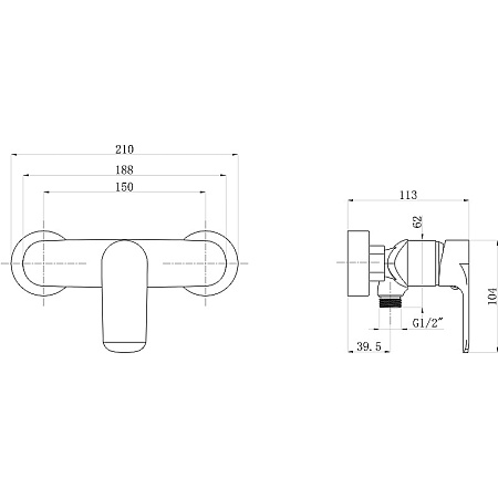 Смеситель для душа beWash Bliss BVMM0SH123 хром
