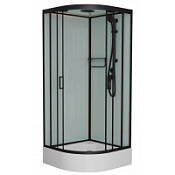 Душевая кабина Frank F409/1 М Black 90x90 стекло матовое, черный