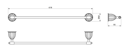 Полотенцедержатель RUSH Socotra ST12531 хром