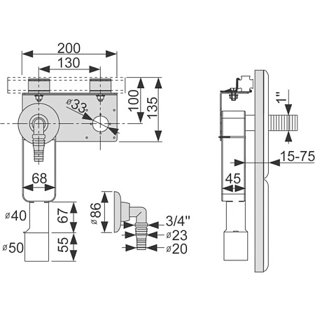 Монтажный комплект Tece TECEprofil 99020036 для стиральной машины