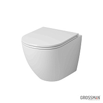 Унитаз подвесной Grossman Торнадо GR-4455SQ безободковый, белый