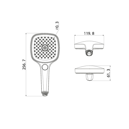 Душевая лейка IDDIS Slide SLI3F0Bi18 черный