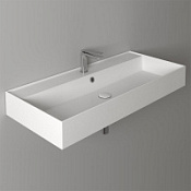 Раковина подвесная Simas Agile AG 101 bia 101x46x13 с 1 отверстием под смеситель, белый