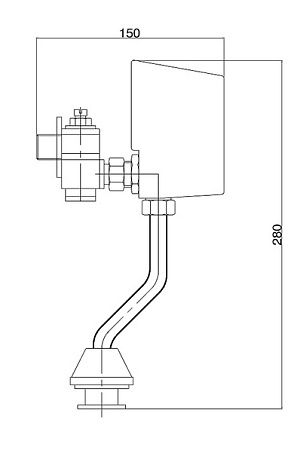 Смывное устройство для писсуаров GPD Photocell FPB01 сенсорное