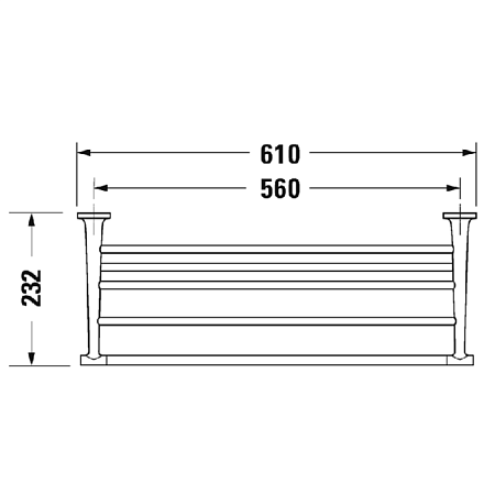Полка  Duravit Starck T 0099441000 61 хром