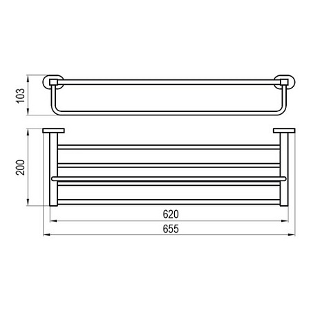 Полотенцедержатель Ravak Chrome CR 330 X07P194 3 полотенца