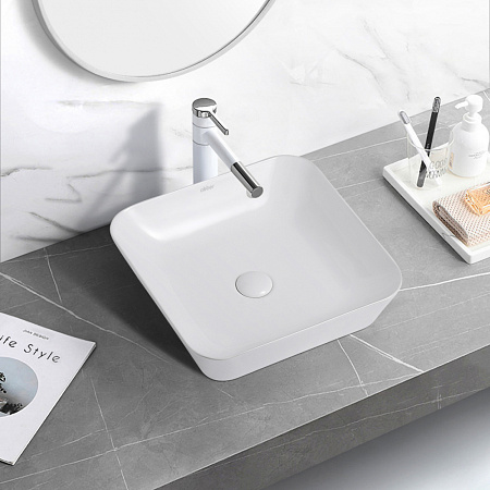 Раковина накладная ABBER Rechteck AC2205 белый