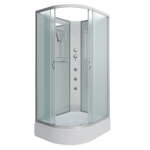 Душевая кабина Niagara Classic NG-33984-14RBKG 90x80x200 стекло матовое/профиль серебро