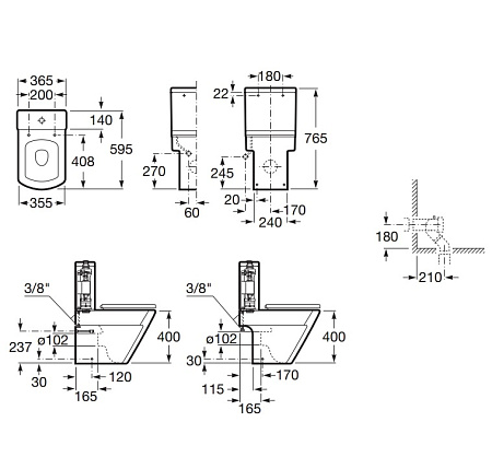 Унитаз-компакт Roca Hall 342627000