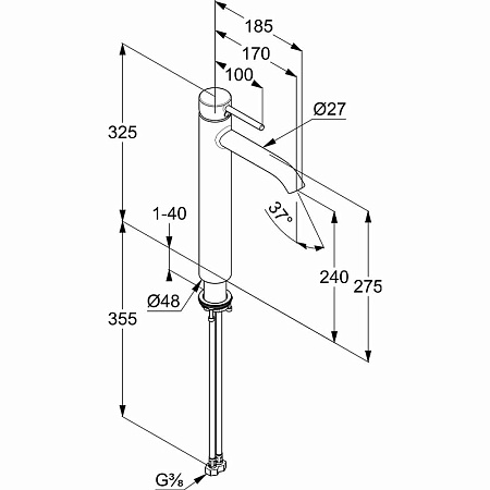 Смеситель для раковины Kludi Bozz 382865376 белый матовый