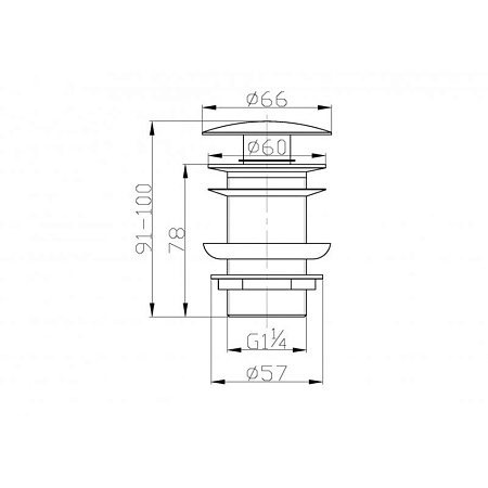 Донный клапан BelBagno BB-SC-CRM хром