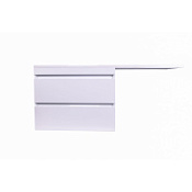 Тумба под раковину подвесная El Fante Даллас 140 2 ящика, пленка, белый