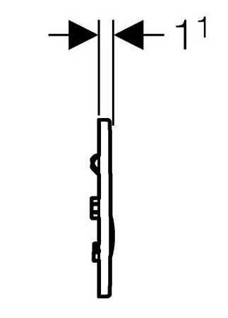 Ручной пневмопривод смыва Geberit HyTouch Bolero 116.012.21.1 для писсуара