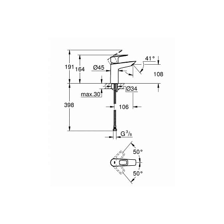 Смеситель Grohe BauLoop 23917001 для раковины