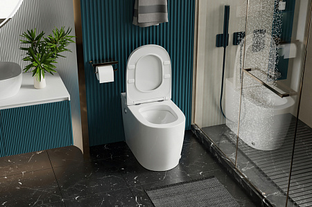 Унитаз приставной ABBER Bequem AC1114P с импульсным смывом, белый