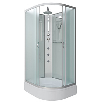Душевая кабина Niagara Classic NG-33194-14LBKTG 110x90x210 стекло матовое/профиль серебро