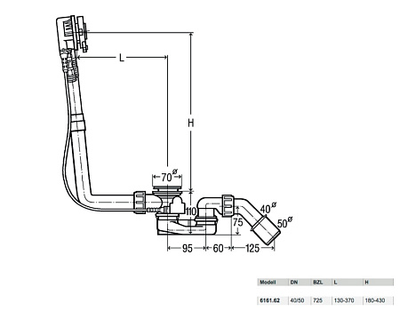 Слив-перелив Viega Multiplex Trio 727970 без накладок