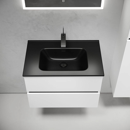 Тумба с раковиной Sancos Urban 70 UR70W белый/черный