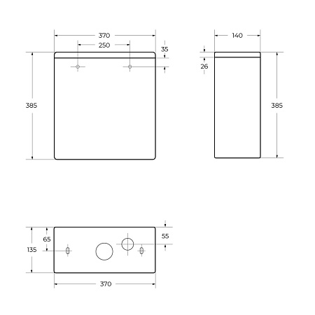 Бачок для унитаза BelBagno Lounge BB045/051T