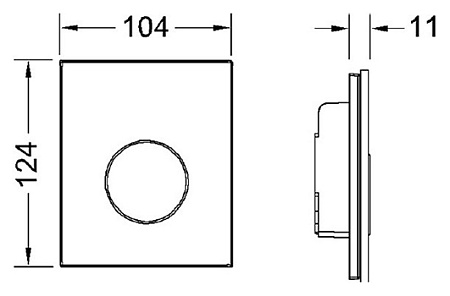 Кнопка смыва Tece Loop Urinal 9242657 черная