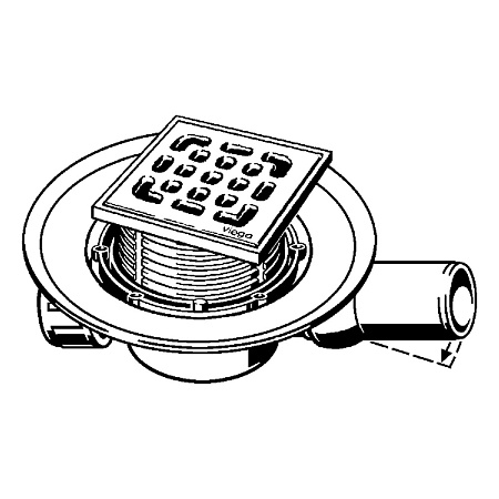 Душевой трап Viega Advantix 557119 с решеткой