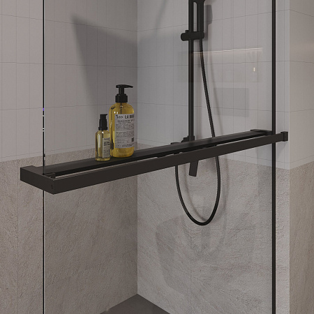 Полка-вешалка Niagara Nova NG1275B 120 черный матовый