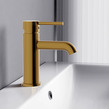 Смеситель Damixa Scandinavian Pure 360210600 для раковины, золото