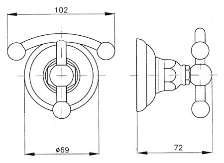 Крючок Nicolazzi Classica 1481CR