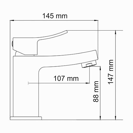 Смеситель WasserKRAFT Aller 1064 для раковины, хром