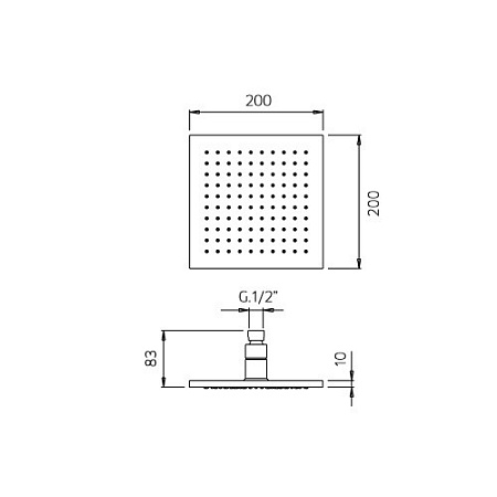 Верхний душ Palazzani 99268710 хром