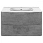 Тумба с раковиной Vincea Paola VMC-2P 80 подвесная, 2 ящика, Beton